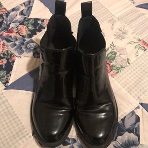 Patent Leather Chelsea Boots